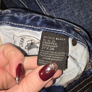 Buckle Black Cropped Jeans